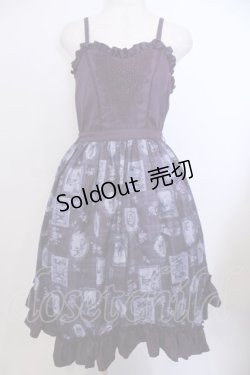 画像1: axes femme POETIQUE / ゴシックフレームワンピース M パープル O-26-01-29-1039-AX-OP-OW-OS