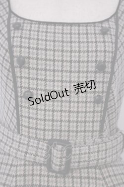 画像2: Victorian maiden / シャーロックチェックジャンパースカート  グレー O-26-01-29-001-CL-OP-OW-OS