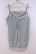 axes femme / ビジュー使いキャミソール M ミントブルー O-26-01-29-063-AX-TO-OW-OS