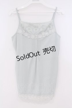 画像1: axes femme / ビジュー使いキャミソール M ミントブルー O-26-01-29-063-AX-TO-OW-OS