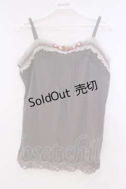 画像1: axes femme / ギャザーシフォンキャミソール M ブラウン O-26-01-29-064-AX-TO-OW-OS