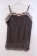 画像1: axes femme / ギャザーシフォンキャミソール M ブラウン O-26-01-29-064-AX-TO-OW-OS (1)