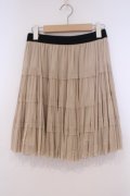 axes femme / ラメチュールスカート M シャンパンゴールド O-26-01-29-068-AX-SK-OW-OS