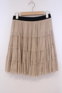 画像1: axes femme / ラメチュールスカート M シャンパンゴールド O-26-01-29-068-AX-SK-OW-OS