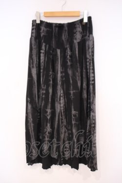 画像1: ALGONQUINS / ムラ染ワイドパンツ F ブラック O-26-01-29-070-AL-PA-OW-OS