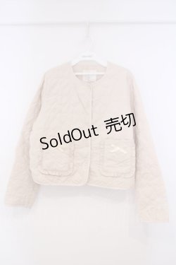 画像1: m petit by misako / サンリオキャラクターズコラボ シナモロール タフタハートキルトジャケット M アイボリー O-26-01-29-071-LO-JA-OW-OS