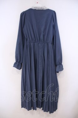 画像2: m petit by misako / AM*レースエリプリーツワンピース S アオ O-26-01-29-074-LO-OP-OW-OS