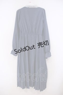 画像2: m petit by misako / AM*レースエリプリーツワンピース S アオ O-26-01-29-074-LO-OP-OW-ZT0131B