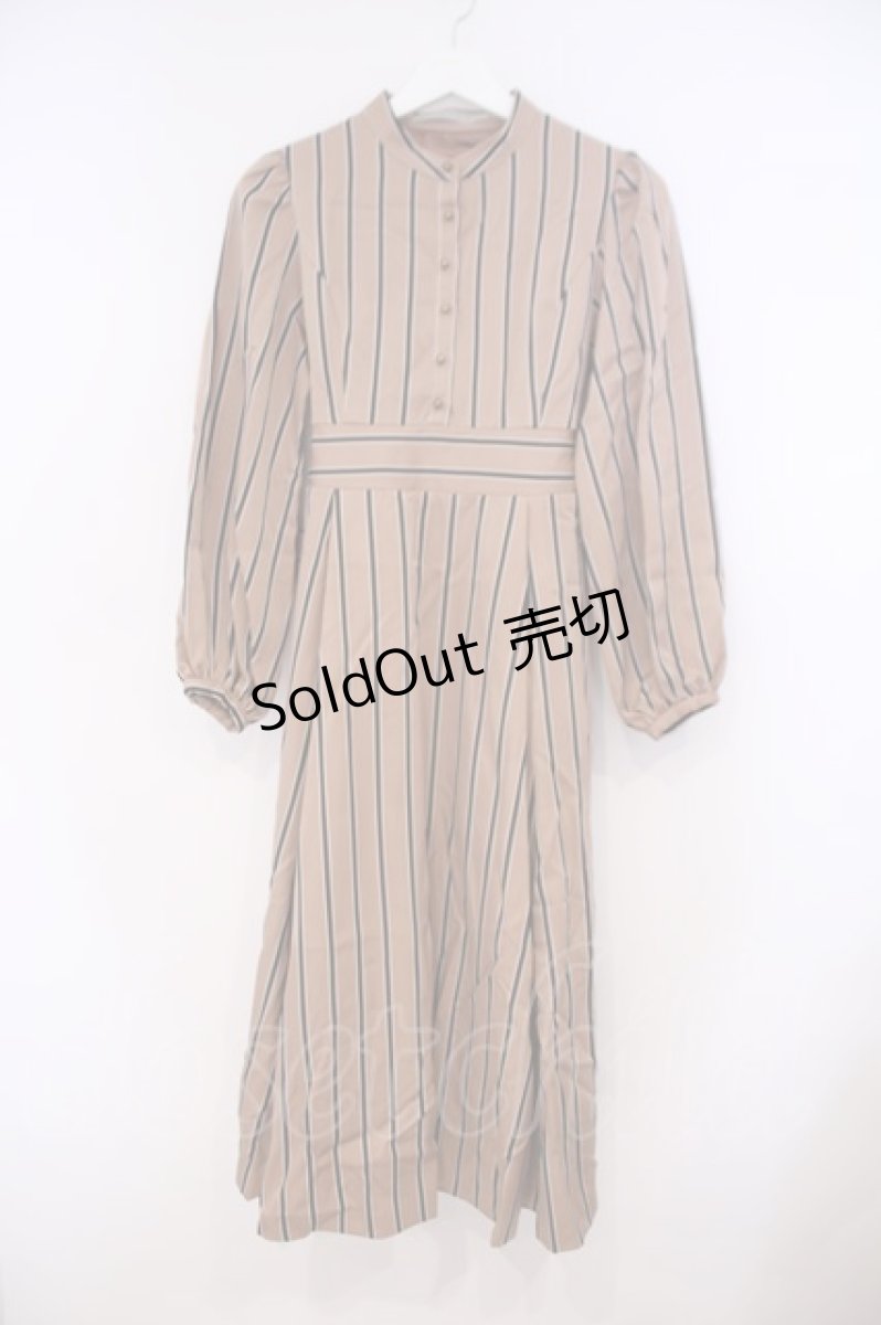 画像1: Maison de FLEUR Petite Robe canone / ニナのお茶会ワンピース S ベージュO-26-01-29-075-EL-OP-OW-ZT586 (1)