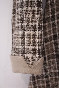 画像3: an another angelus / スモーキークレリックツイードチェックワンピース F ベージュ×ブラウン O-26-01-29-078-CA-OP-OW-OS