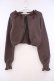 画像1: m petit by misako / AM*リボンニットボレロ S ブラウン O-26-01-29-079-LO-TO-OW-OS (1)