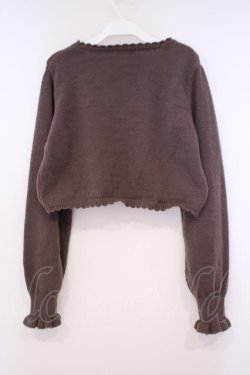 画像2: m petit by misako / AM*リボンニットボレロ S ブラウン O-26-01-29-079-LO-TO-OW-OS