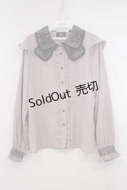 画像1: Rojita / 衿レース前立てフリルブラウス  ピンク O-26-01-29-007-LO-BL-IG-OS