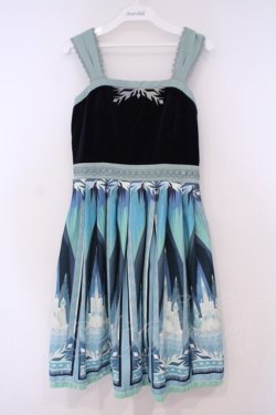 画像1: Secret Honey / アレンデールタペストリーワンピース(アナと雪の女王ver) 2 グリーン O-26-01-29-088-CA-OP-OW-OS