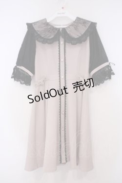 画像1: Rojita / サイドハートバックルビック衿ワンピース  ピンク×クロ O-26-01-29-008-LO-OP-IG-OS