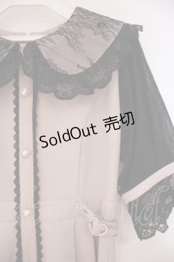 画像2: Rojita / サイドハートバックルビック衿ワンピース  ピンク×クロ O-26-01-29-008-LO-OP-IG-OS