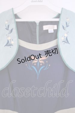 画像2: Secret Honey / ひまわり柄ワンピース(エルサのサプライズver) 2 ブルー×グリーン O-26-01-29-092-CA-OP-OW-OS