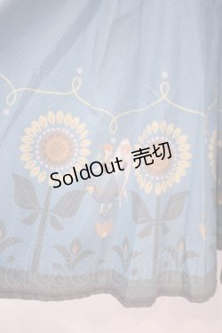 画像3: Secret Honey / ひまわり柄ワンピース(エルサのサプライズver) 2 ブルー×グリーン O-26-01-29-092-CA-OP-OW-OS
