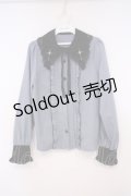 DearMyLove / クロス刺繍襟ブラウス M ブルー O-26-01-29-010-EL-BL-OW-OS