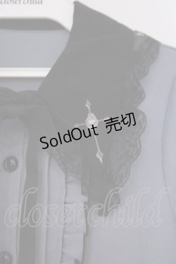 画像2: DearMyLove / クロス刺繍襟ブラウス M ブルー O-26-01-29-010-EL-BL-OW-OS