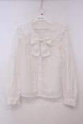 Ank Rouge / フリル襟ブラウス M シロ O-26-01-29-011-CA-BL-OW-OS