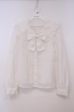 画像1: Ank Rouge / フリル襟ブラウス M シロ O-26-01-29-011-CA-BL-OW-OS
