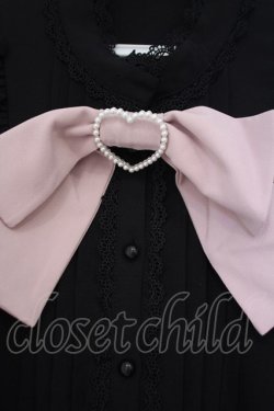 画像2: DearMyLove / ハートバックルリボンオフショルブラウス M クロ×ピンク O-26-01-29-012-EL-BL-OW-OS