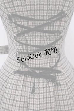 画像5: Victorian maiden / シャーロックチェックジャンパースカート  グレー O-26-01-29-001-CL-OP-OW-OS