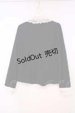 画像3: DearMyLove / ビジューブローチレースブラウス M クロ O-26-01-29-014-EL-BL-OW-OS