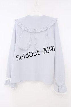 画像3: DearMyLove / フリルたっぷりうさ耳ロリータブラウス M サックス O-26-01-29-016-EL-BL-OW-OS