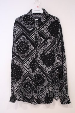 画像1: Jamie エーエヌケー / バンダナプリントシャツ  クロ O-26-01-29-018-LO-BL-OW-OS