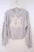 LIZ LISA / Twin Bunniesニットトップス 0 サックス O-26-01-29-020-LO-TO-OW-OS