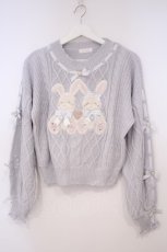 画像1: LIZ LISA / Twin Bunniesニットトップス 0 サックスO-26-01-29-020-LO-TO-OW-ZT586 (1)