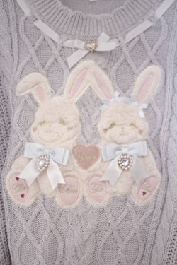 画像2: LIZ LISA / Twin Bunniesニットトップス 0 サックス O-26-01-29-020-LO-TO-OW-OS