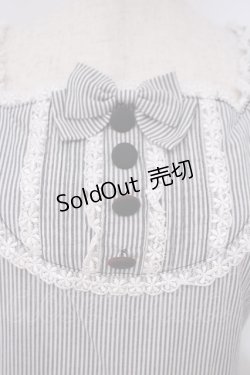 画像2: metamorphose / 半袖フリルリボンワンピース  グレー O-26-01-29-002-ME-OP-YM-OS