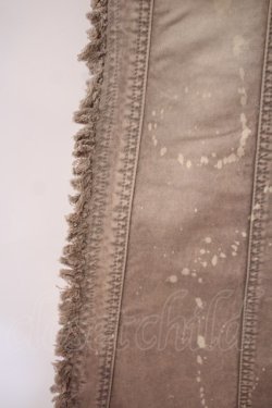 画像2: ALGONQUINS / サイドフリンジブリーチパンツ 1 カーキイエロー O-26-01-29-021-AL-PA-OW-OS