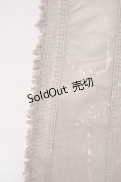 画像2: ALGONQUINS / サイドフリンジブリーチパンツ 1 カーキイエロー O-26-01-29-021-AL-PA-OW-OS