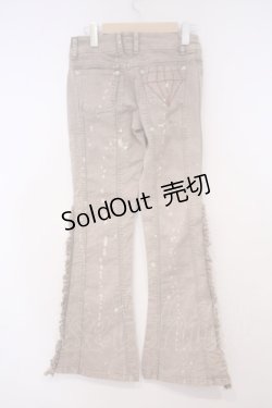 画像3: ALGONQUINS / サイドフリンジブリーチパンツ 1 カーキイエロー O-26-01-29-021-AL-PA-OW-OS