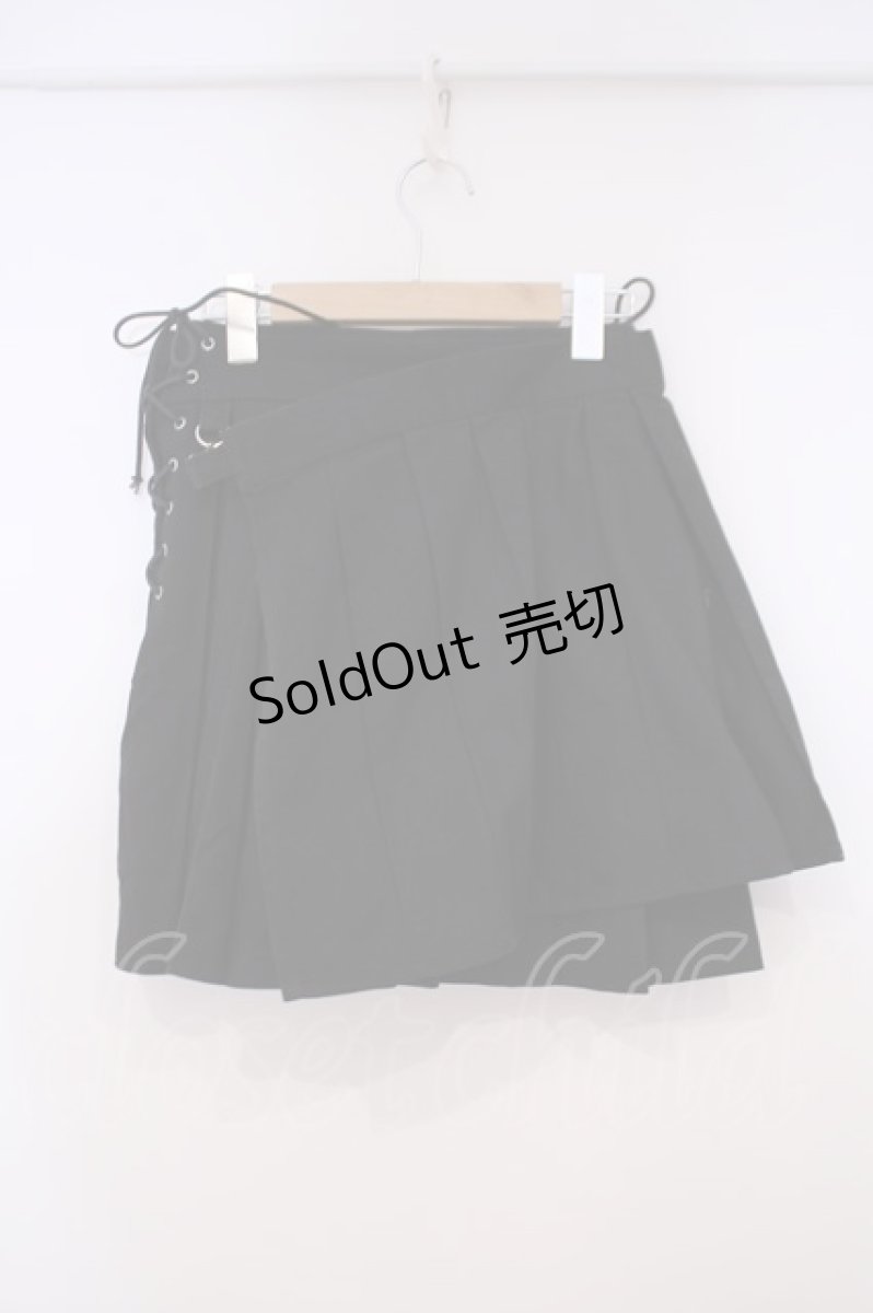 画像4: UNION JACK / ラップ付きプリーツミニスカート  ブラック O-26-01-29-022-PU-SK-OW-OS (4)