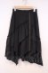 画像1: BPN / アシンメトリーフリルスカート M ブラック O-26-01-29-023-GO-SK-OW-OS (1)