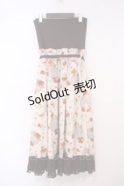 画像2: axes femme / 花柄2WAYスカート M キナリ×ブラウン O-26-01-29-028-AX-SK-OW-OS