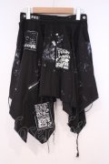 SEX POT ReVeNGe / パッチ配色ランダムカットスカート L ブラック O-26-01-29-030-SP-SK-OW-OS