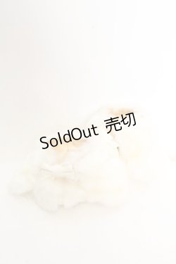 画像1: BABY,THE STARS SHINE BRIGHT / ファーのポンポンリボンアンクルカバー  シロ O-26-01-30-047-BA-ZA-IG-OS