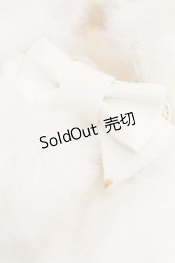 画像2: BABY,THE STARS SHINE BRIGHT / ファーのポンポンリボンアンクルカバー  シロ O-26-01-30-047-BA-ZA-IG-OS