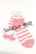 Angelic Pretty / ストロベリィボーダーハイソックス  アカ O-26-01-30-065-AP-ZA-OW-OS