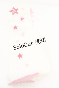 画像2: Angelic Pretty / エンジェルポニーオーバーニーソックス  シロ×ピンク O-26-01-30-068-AP-ZA-OW-OS