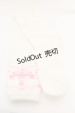 画像2: BABY,THE STARS SHINE BRIGHT / サーカス柄オーバーニーソックス  シロ×ピンク O-26-01-30-069-BA-ZA-OW-OS