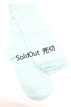 画像1: Emily Temple cute / 水玉オーバーニー  ミントブルー O-26-01-30-074-ET-ZA-OW-OS