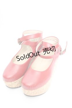 画像1: an another angelus / クロスストラップ厚底パンプス S アカ O-26-01-30-080-CA-SH-IG-OS