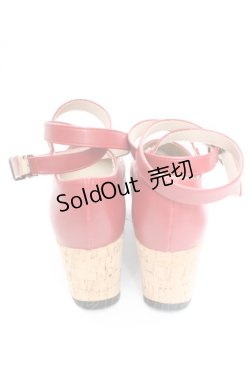 画像3: an another angelus / クロスストラップ厚底パンプス S アカ O-26-01-30-080-CA-SH-IG-OS